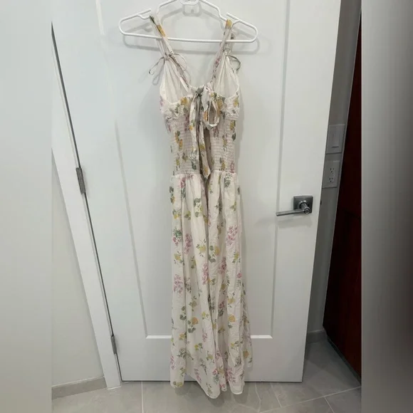 Petal and Pup Reverie Smocked Maxi Dress in Purple Ditzy Floral Size Medium - Picture 8 of 12